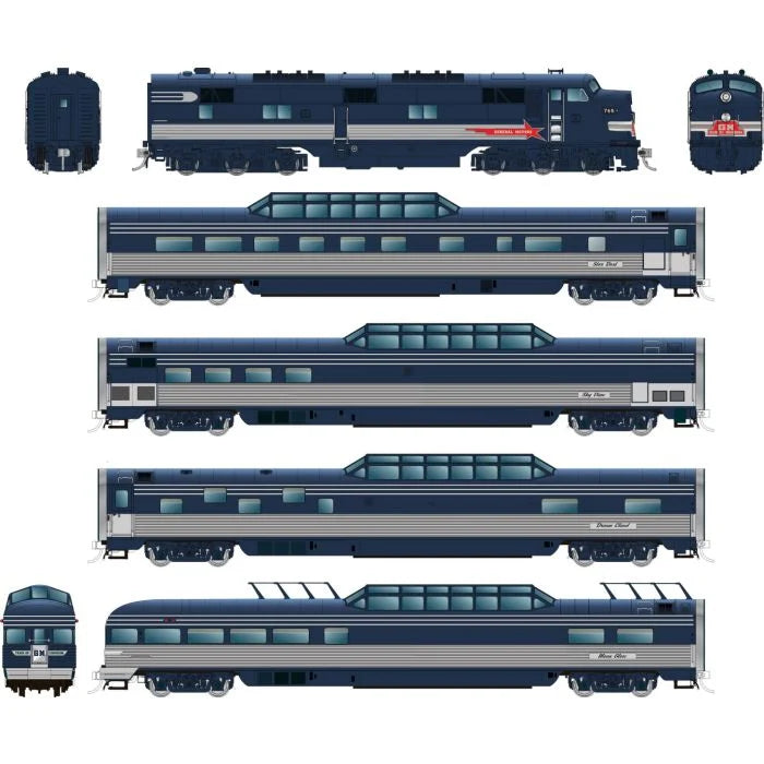HO Scale Rapido GM Train of Tomorrow DCC with Sound Full Set PREORDER