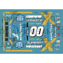 Load image into Gallery viewer, 3 Amigos Decals #00 GOODYEAR SCOTT BLOOMQUIST 2021 SRX SERIES Decal Set 1:24