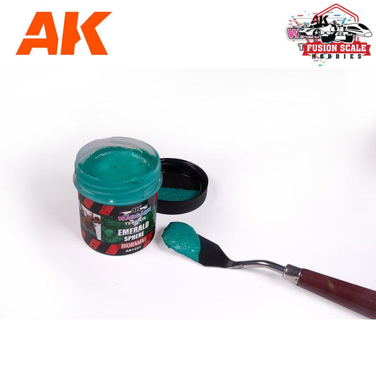 AK Interactive Wargame Battle Ground Terrains Emerald Sphere - 100ml (Acrylic) - Fusion Scale Hobbies