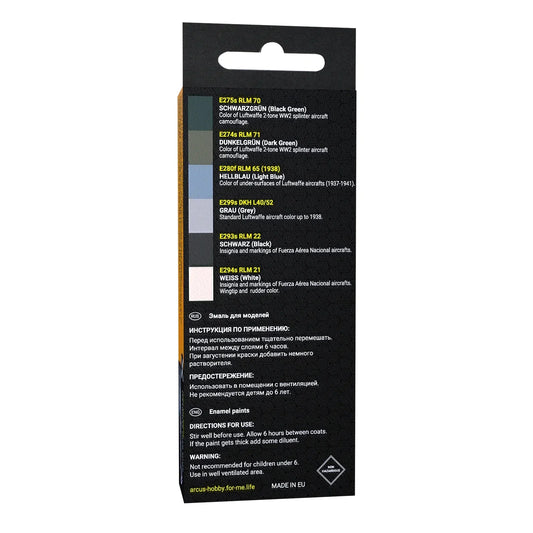 Arcus Hobby Colors Luftwaffe over Spain Paint Set - Fusion Scale Hobbies
