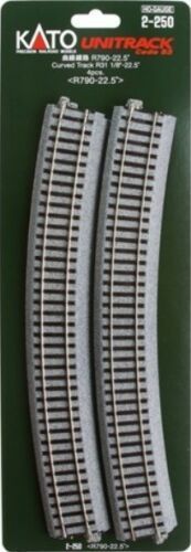 HO Scale Kato Unitrack 31 1/8" curve wood tie 4 pack