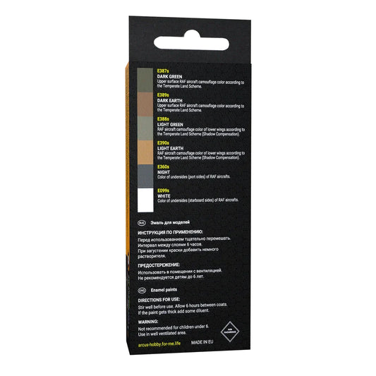 Arcus Hobby Colors RAF WW2 Biplanes Paint Set - Fusion Scale Hobbies