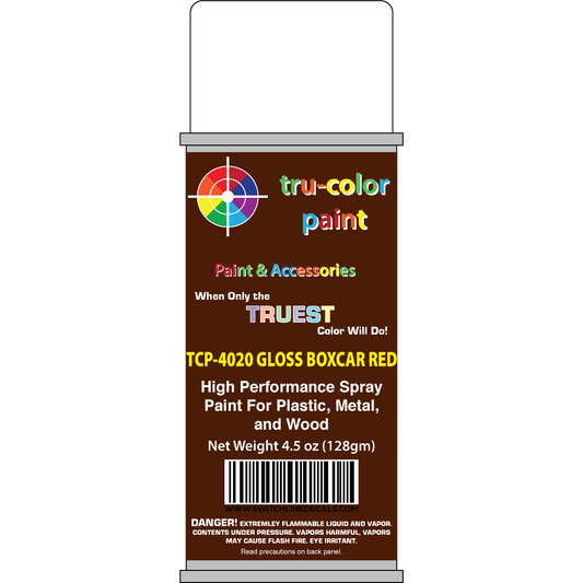 Tru Color Paint TCP 4020 Gloss Boxcar Red Spray Can 4.5 oz Spray Can