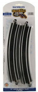 HO Scale Bachmann 18" RADIUS CURVED BLACK ROADBED