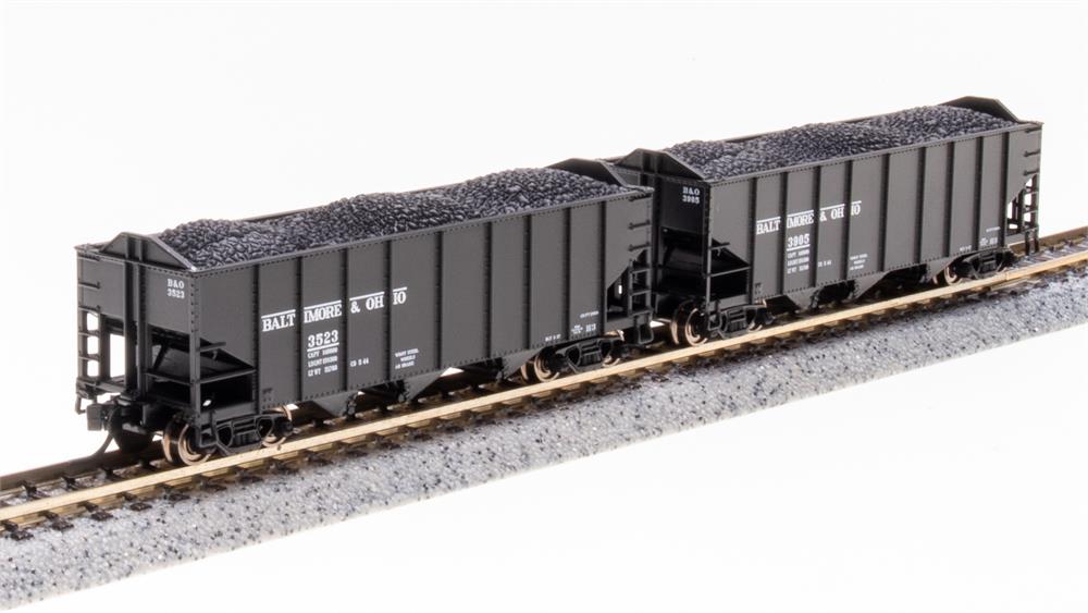 N Scale Broadway Limited B&O 3 Bay Coal Car 2 Pack