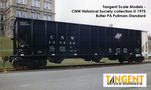 HO Scale Tangent CNW Black Delivery 1975+ PS 4000 Coal Car