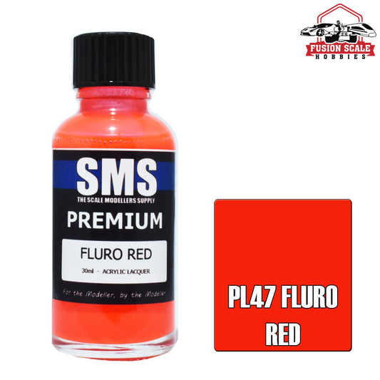 Scale Modelers Supply Premium Fluro Red 30ml