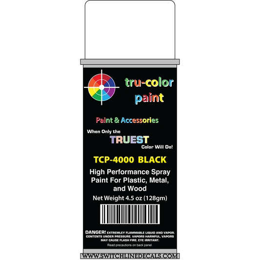 Tru Color Paint TCP 4000 Black Spray Can 4.5 oz Spray Can