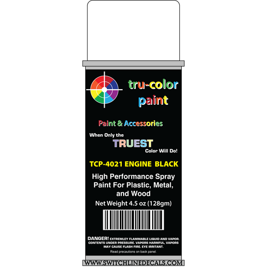 Tru Color Paint TCP 4021 Engine Black Spray Can 4.5 oz Spray Can