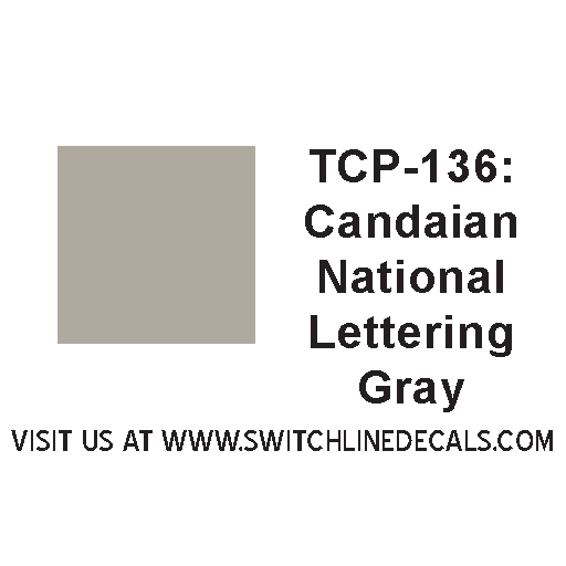 Tru Color Paint TCP-136 Canadian National Lettering Gray 1oz TCP136