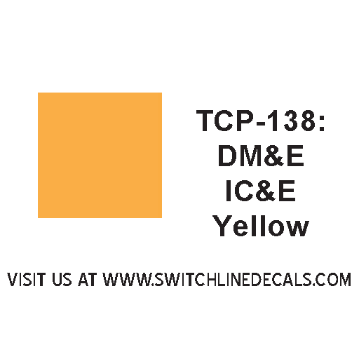 Tru Color Paint TCP-138 DM&E ICE Iowa Chicago & Eastern Railroad Yellow 1oz TCP138