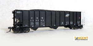 HO Scale Tangent CNW Black Delivery 1975+ PS 4000 Coal Car