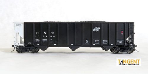 HO Scale Tangent CNW Black Delivery 1975+ PS 4000 Coal Car