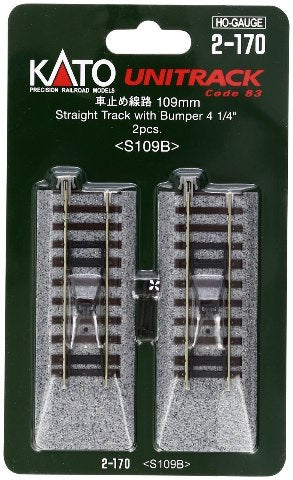 HO Scale Kato Unitrack 2 pack of Bumpers wood ties